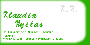 klaudia nyilas business card